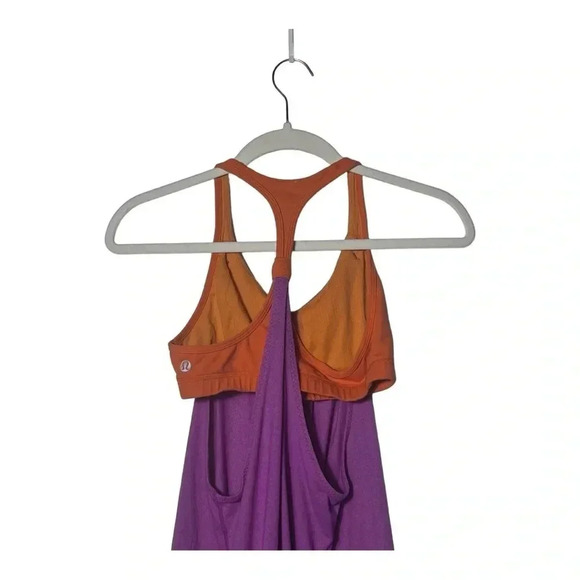 1946. LULULEMON PRACTICE FREELY TANK IN HEATHERED ULTRA VOILET AND DAZZLING SZ 6 - Picture 8 of 9